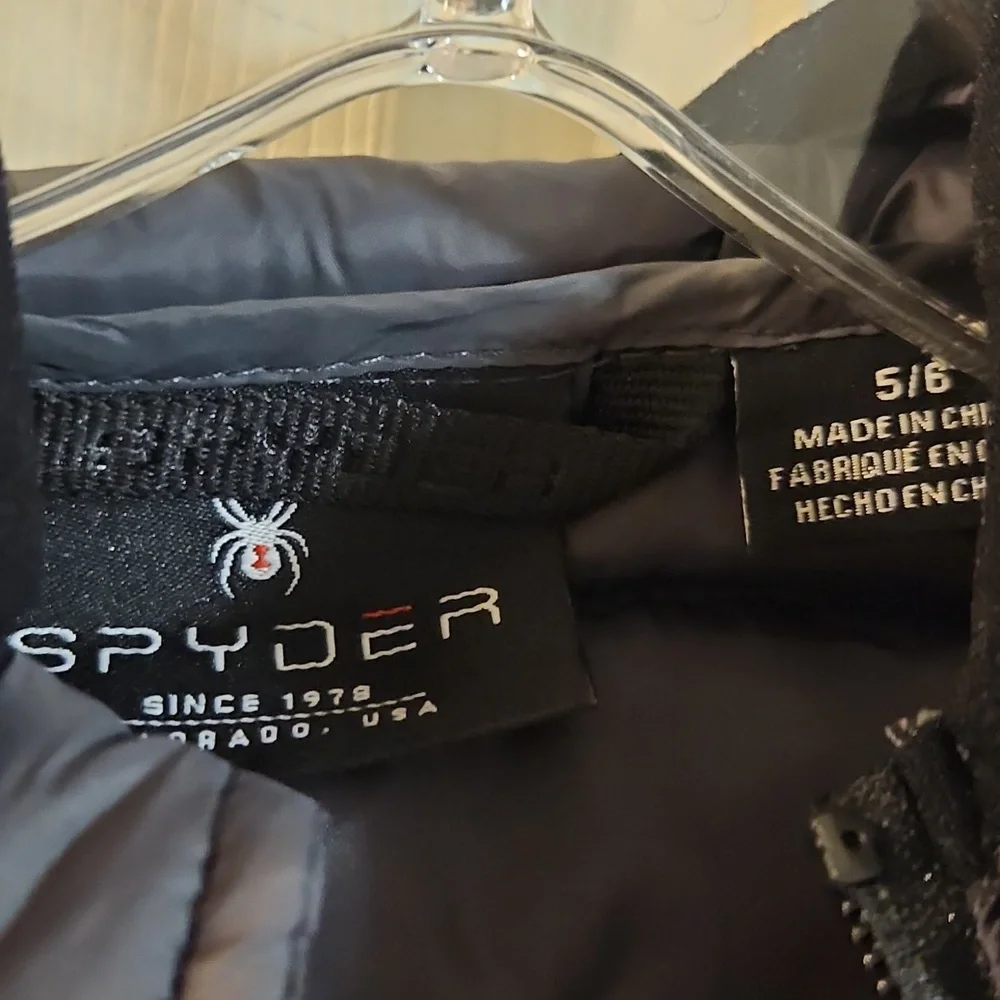 SPYDER BOYS PACKABLE PUFFER COAT: POLAR (GRAY): NEW WITH TAGS: SIZE 5/6_6